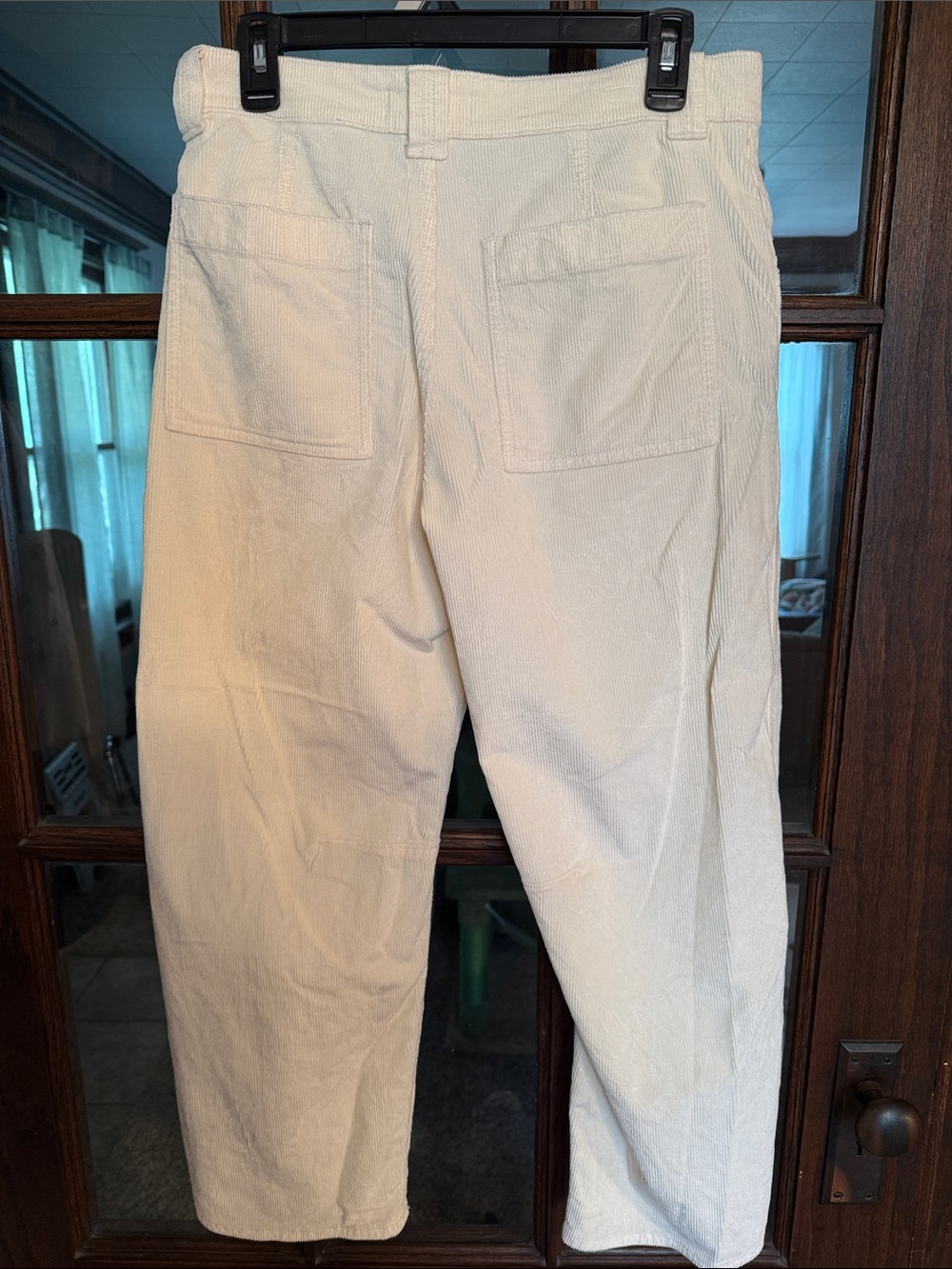Madewell The Darted Barrel-Leg Pant Cream Corduroy High Rise Pants NE064 - Picture 6 of 7